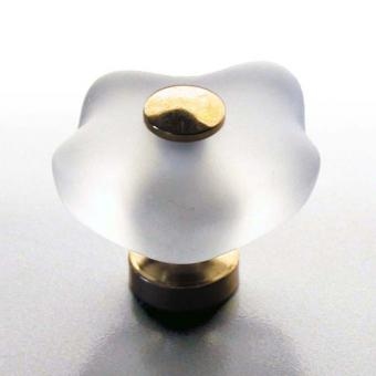Möbelknauf Blume 36mm, kristall matt Image