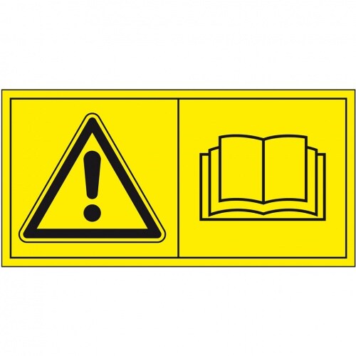 Aufkleber I Hinweisschild Achtung!..., ISO 11684, Polyesterfolie, selbstklebend, 100x50mm Image