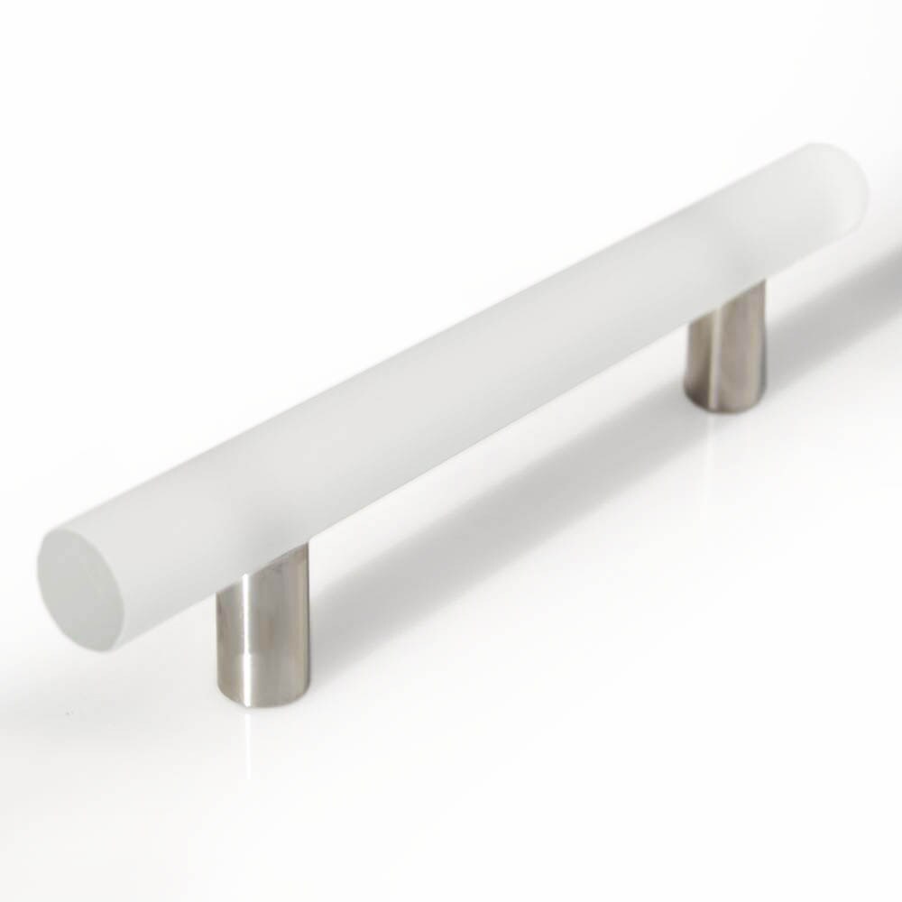 Möbelgriff Edelstahl Glas 136mm, kristall matt Image