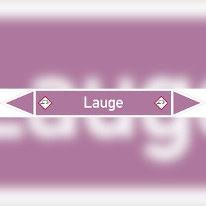 Rohrleitungskennzeichen Lauge - 270x37 mm Folie selbstklebend Image