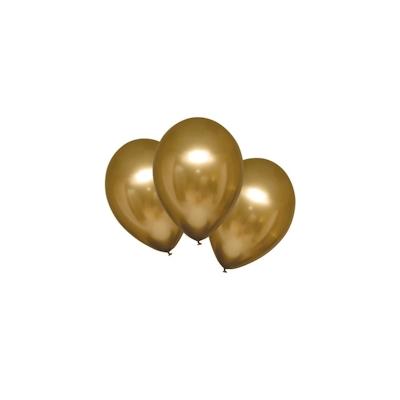 6 Luftballons Satin Luxe gold