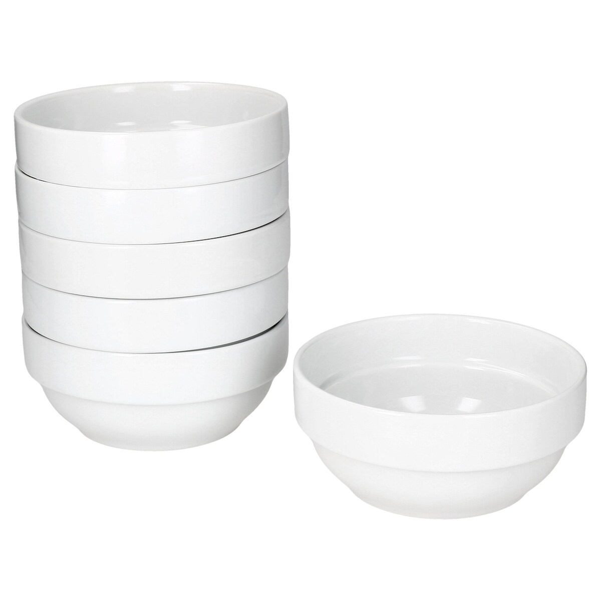 TOMMY 6er Set Schale 14,2cm stapelbar weiß Porzellan Image