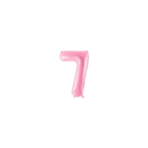 Folienballon Zahl 7 rosa