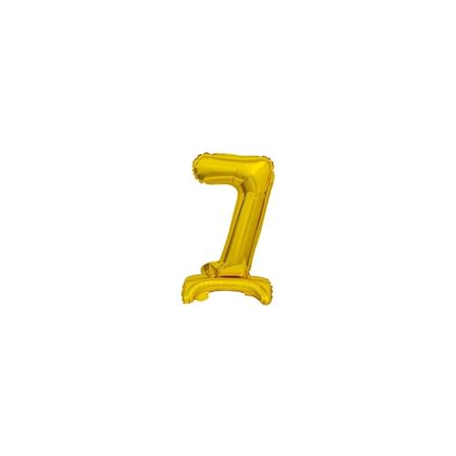 Folienballon Zahl 7 gold stehend