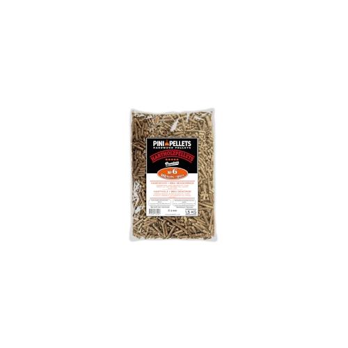 PINI Hartholz Pellets mit Gewürzen Nr. 6 BBQ Gewürze 1,5 Kg zum Grillen Räuchern Smoken