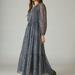 Lucky Brand Printed Shine Chiffon Maxi Dress - Women's Clothing Dresses Maxi Dress in Flint Stone Multi, Size XS
