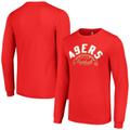 Men's Starter Scarlet San Francisco 49ers Half Ball Team Long Sleeve T-Shirt