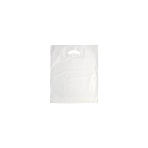 Starpak 100 Griffloch-Tragetaschen, HDPE 44 cm x 36 cm x 9 cm weiss