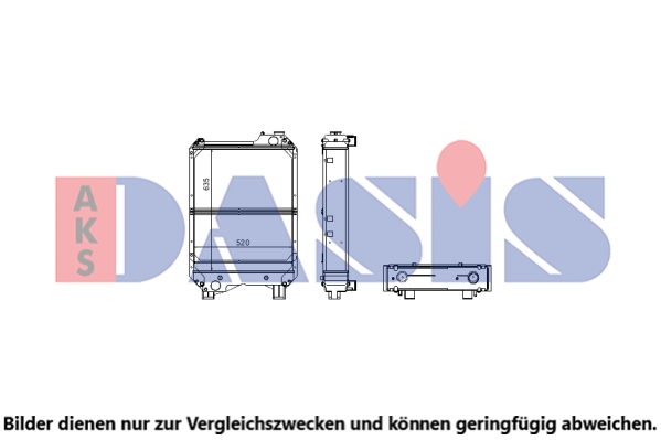 AKS DASIS Kühler, Motorkühlung 440132N Universal für FORD 82008037 82008038 82013306 Image