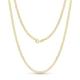 Amberta Allure Women Italian 9ct Gold Curb Chain Necklace: 2 mm 9ct Gold Chain Women 16 inch