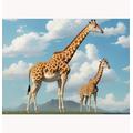 TWYYDP Wooden Puzzle 1500 Pieces Adult,Giraffe Landscape in Blue Sky Grassland Puzzle,Puzzle for Adults Wooden Puzzle