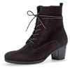 Schnürstiefelette GABOR, Damen, Gr. 42, braun (dunkelbraun), Ziegenveloursleder, unifarben, klassisch, Schuhe, mit praktischem Innenreißverschluss