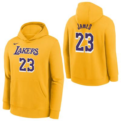 Los Angeles Lakers Nike Icon Name & Number Hoodie – LeBron James – Jugend Image