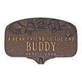 Montague Metal Products Inc. Dog Memorial Plaque Metal in Gray | 6.75 H x 10.5 W x 0.32 D in | Wayfair PM-2 -HGGLS