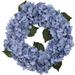 The Holiday Aisle® Hydrangea 18" Lighted Silk Wreath Silk in Blue | 18 W x 18 D in | Wayfair 1EB14432D49A400886C6524F8E834D96