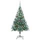 The Holiday Aisle® Artificial Pre-lit Christmas Tree w/ Ball Set & Pinecones Xmas Tree in Green | 4.9' H | Wayfair 83E31CC2DD2241C18A3C29E24EBB2F74