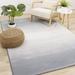 Blue 91 x 63 x 0.37 in Area Rug - Rosecliff Heights Rectangle Brisha Striped Machine Made Area Rug in Gray | 91 H x 63 W x 0.37 D in | Wayfair