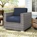 Sol 72 Outdoor™ Lazaro 10 Piece Sectional Seating Group w/ Sunbrella Cushions |No assembly wicker seating in Gray/White | Wayfair