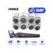 ANNKE 4K PoE Security Camera System with Audio Recording 4mm Lens 8 Channel 4K H.265+ NVR with 8Pcs 8MP IP Turret Cameras With AI vehicle detection IP67 Weatherproof 2TB HDD