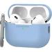 AhaStyle AirPods Pro 2 Case Cover 2022 Silicone Protective AirPods Pro 2nd Generation Case [Front LED Visible] [Added Metal Carabiner] Compatible with Apple AirPods Pro 2nd Generation 2022 (Sky Blue)