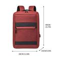 COFEST Electronics Gadgets 15.6 Inch College Laptop Backpack Classic Basic College Backpacks Usb Charging Laptop Computer Bag Casual Business Red