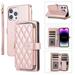 TECH CIRCLE Wallet Case For iPhone XR PU Leather Magnetic Flip Folio Purse Case with Card Slots Holder Shoulder Strap Wristlet Girl Women Case for Apple iPhone XR 6.1 2018 Rosegold