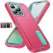 K-Lion for iPhone 12 Pro / 12 6.1 Case with Invisible Kickstand Heavy Duty Shockproof Hybrid Rugged Slim Matte Case Non-Slip Military Grade Drop Protection Phone Cover Rose+Mint