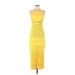 Esteban Cortazar Collective Casual Dress: Yellow Dresses - Women's Size Medium