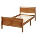 Twin Platform Bed Frame w/Headboard&Footboard&Wood Slat Support, Oak