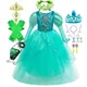 Robe sirène pour filles robe de Rhprincesse Ariel frocs de fête de Noël pour enfants costume de