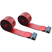 Mega Cargo Control USA 4 x 50 Winch Tie Down Strap W/ Flat Hook - (2-Pack) WLL: 5400 lbs Red