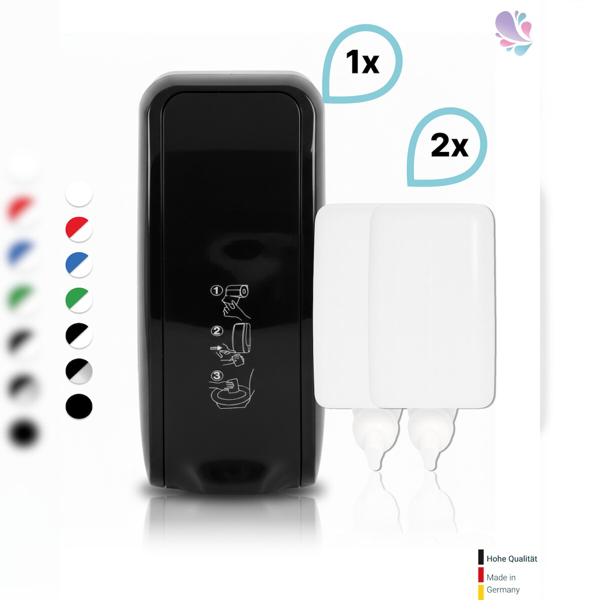 Blanc HYGIENIC SET: Manueller Spender für Toilettensitzreinigung Blanc Cosmos +2x 1-Liter Sitzreinigungsschaum - PRODUKTSET Image