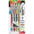 Pentel Krazy Pop Iridescent (1.0mm) Bold line Assorted Ink (XC/BD/CP/DG) (K91BP4M3) Gel Pen 4 Count