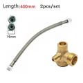 400mm Intake Tube with 3-Port Brass Check Valve 20x16x10mm For Air Compressor