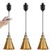 Kiven J-Type Track Lighting 3-Light Modern Juno Track Pendant Light with Built-in Cable Wrapper Dimmable J Track Light Pedant Adjustable Length for Kitchen Shop Brass Finish