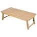 Bamboo Laptop Table Folding Lifting Table Portable Bed Table with Storage Drawer for Home