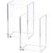 2 Pack Clear Acrylic Pencil Pen Holder Cup - Makeup Brush Holder - Acrylic Desk Accessories