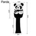 Interchangeable Practical Long Neck Driver Outdoors Golf Club Head Covers 1/3/5 Fairway Woods Golf Rod Sleeve Sets Plush Animal Headcover PANDA