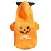 Flm Autumn Winter Pumpkin Design Costume Dog Cat Halloween Pet Puppy Cosplay Hoodie