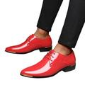 LYCAQL Men Shoes Classical Pointed Leather Mens Business Casual Shoes And Style Men s leather shoes Dress Tennis Shoes for Men Leather (Red 11.5)