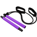 Portable Pilates Exercise Bar Kit with Adjustable Resistance Bands and Travel Bag for Use at Home Gym Office or Travel