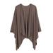 YOLAI Women s Elegant Blanket Cardigan Loose Lapel Poncho Cape Shawl Scarf Hair Accessory