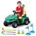 Golf Cart 6V Ride On for Toddlers Boys and Girls Ages 3 and up. Golf Clubs and Balls Included