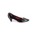 Marc by Marc Jacobs Flats: Pumps Kitten Heel Work Black Print Shoes - Women's Size 37 - Closed Toe