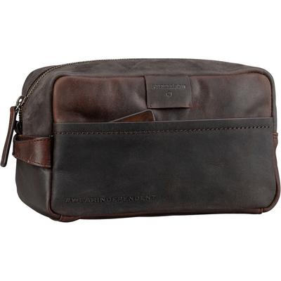 Strellson Kulturbeutel Brick Lane Dick Washbag SHZ Dark Brown Braun Herren