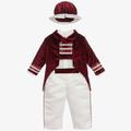 Andreeatex Boys Red Velvet Suit Set