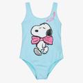 Mc2 Saint Barth Girls Blue Peanuts Swimsuit