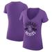 Women's G-III 4Her by Carl Banks Purple Colorado Rockies City Graphic V-Neck Fitted T-Shirt