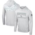 Men's Colosseum Gray Kentucky Wildcats OHT Military Appreciation Long Sleeve Hoodie T-Shirt