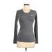 Nike Active T-Shirt: Gray Print Activewear - Women's Size Medium